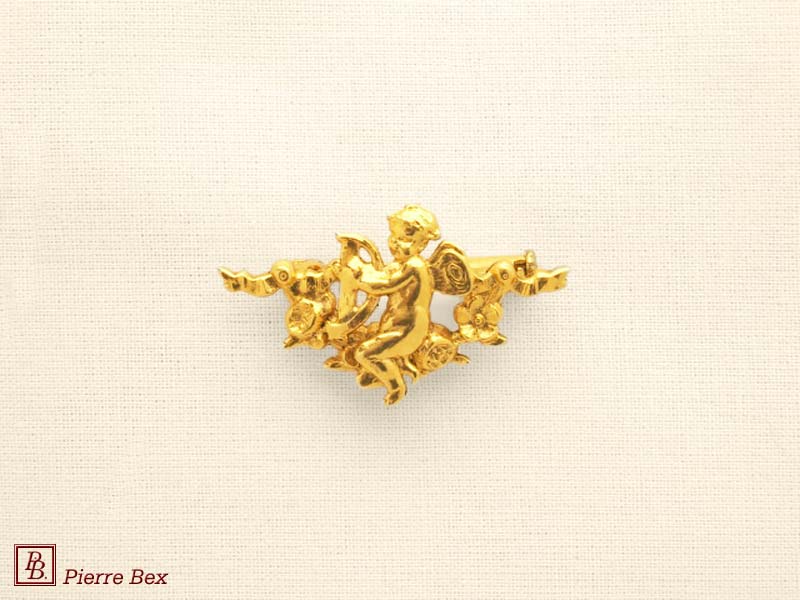 Pierre Bex Art-Nouveau brooch cherub 44146-D6