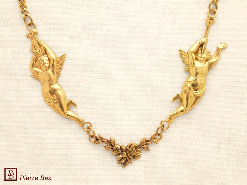 Pierre Bex Art-Nouveau necklace cherub 44164-D2