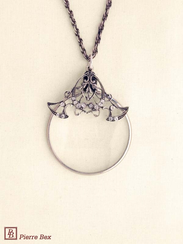 Pierre Bex Art-Deco magnifying glass necklace 45013-02