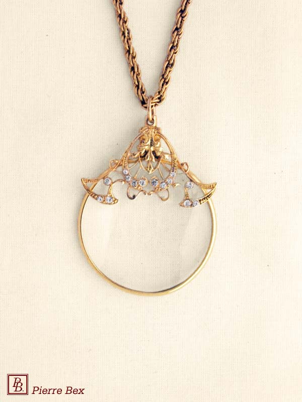 Pierre Bex Art-Deco magnifying glass necklace 45013-D2