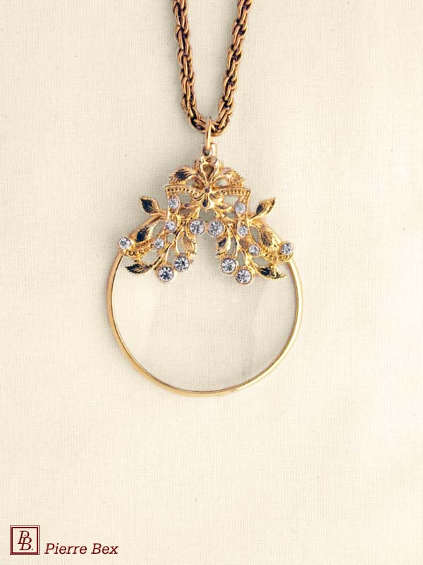 Pierre Bex Art-Deco magnifying glass necklace 45013-D8