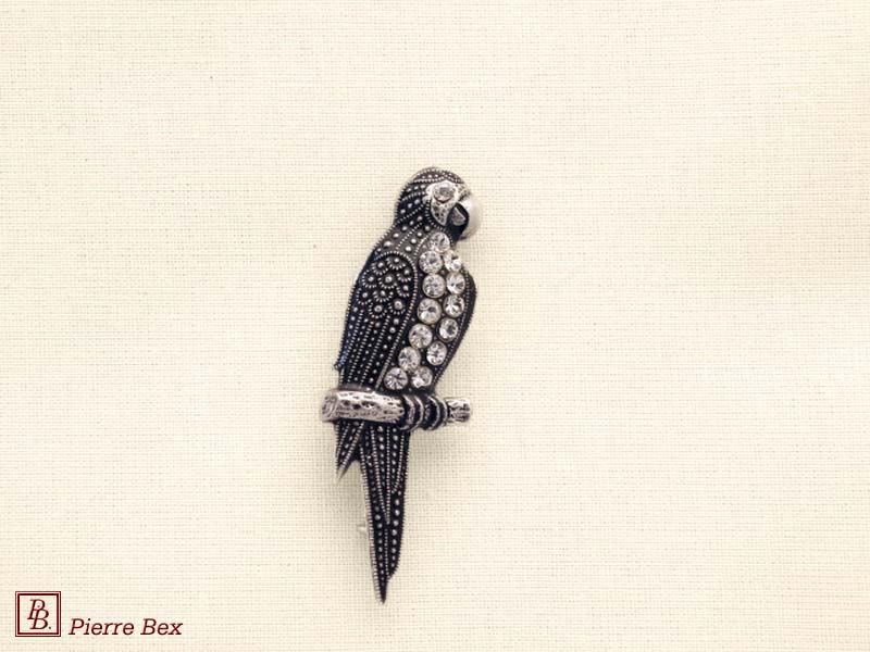 Pierre Bex Art-Deco brooch parot 45356-15