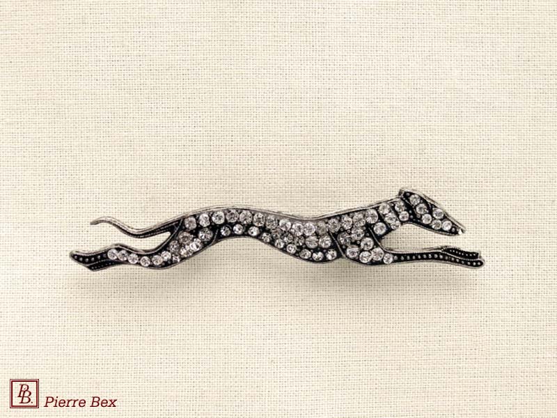 Pierre Bex Art-Deco brooch greyhound 45356-17