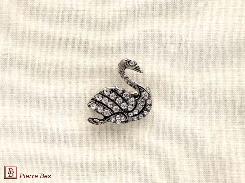 Pierre Bex Art-Deco brooch swan 45356-22