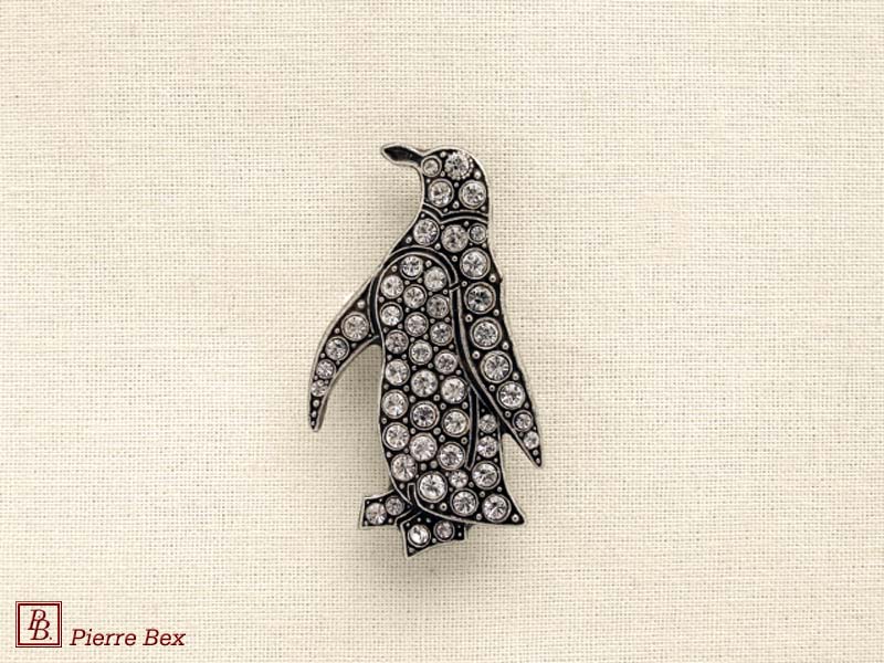 Pierre Bex Art-Deco brooch penguin 45356-24