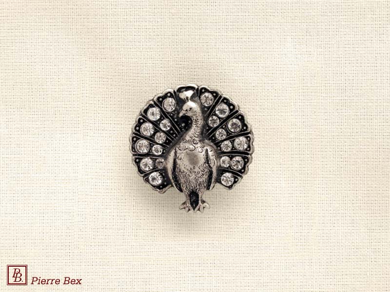 Pierre Bex Art-Deco brooch peacock 45356-25