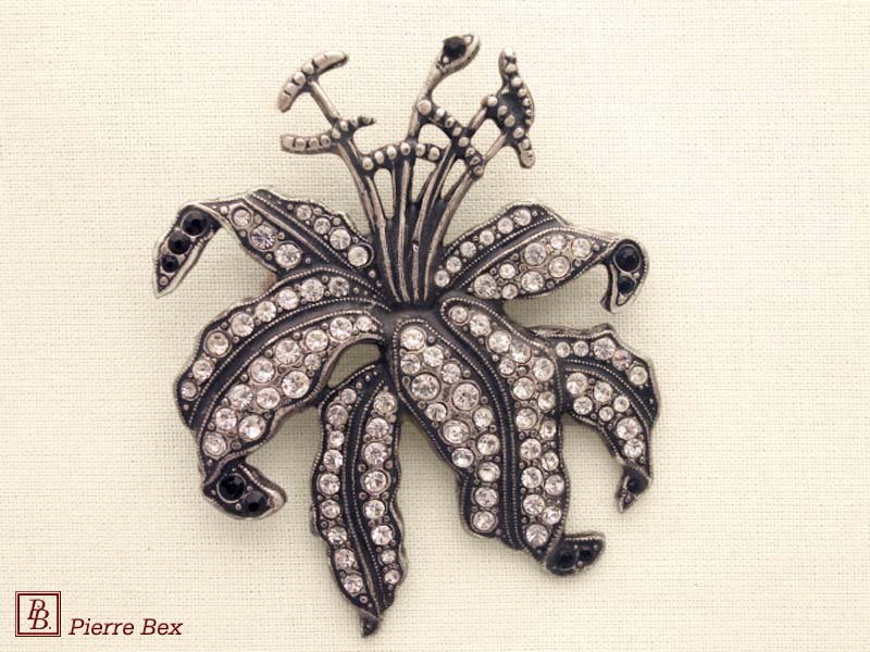 Pierre Bex Art-Deco large brooch orchid 45586-05