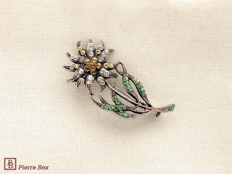Pierre Bex Art-Deco brooch edelweiss 45626-04