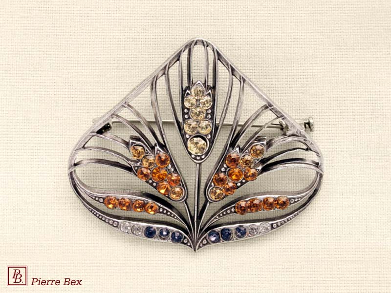 Pierre Bex Art-Deco large brooch ear of wheat 45646-03
