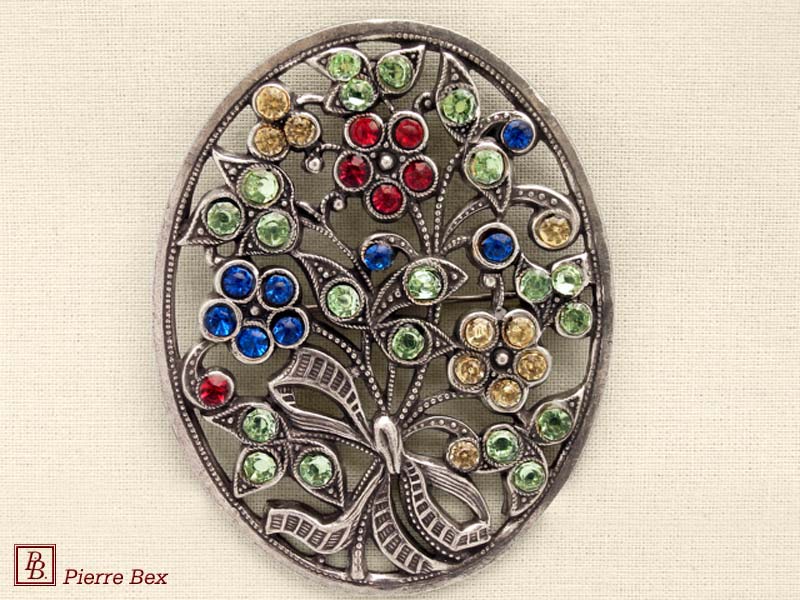Pierre Bex Art-Deco large brooch posy 45646-05