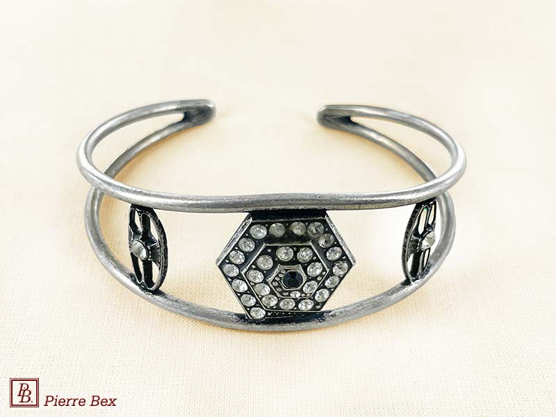 Pierre Bex Art-Deco bracelet with rhinestones 45762-02
