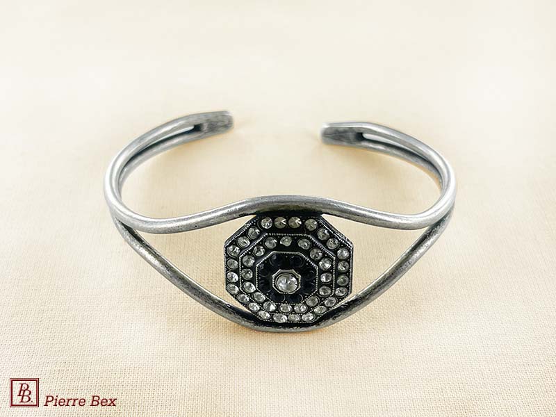 Pierre Bex Art-Deco bracelet with rhinestones 45772-01