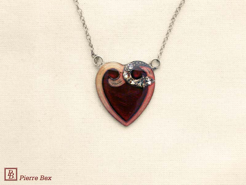 Pierre Bex Art-Deco necklace heart 49144-08