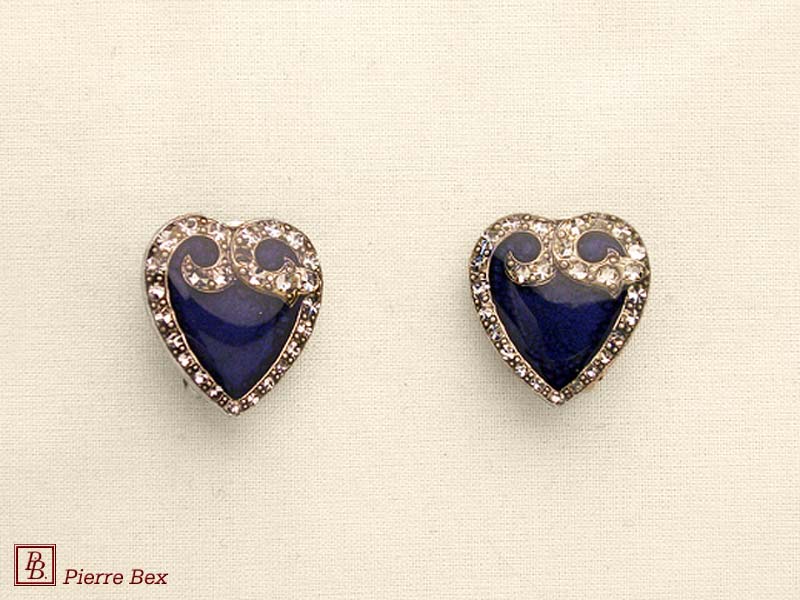 Pierre Bex Art-Deco enamel earclips 49185-03