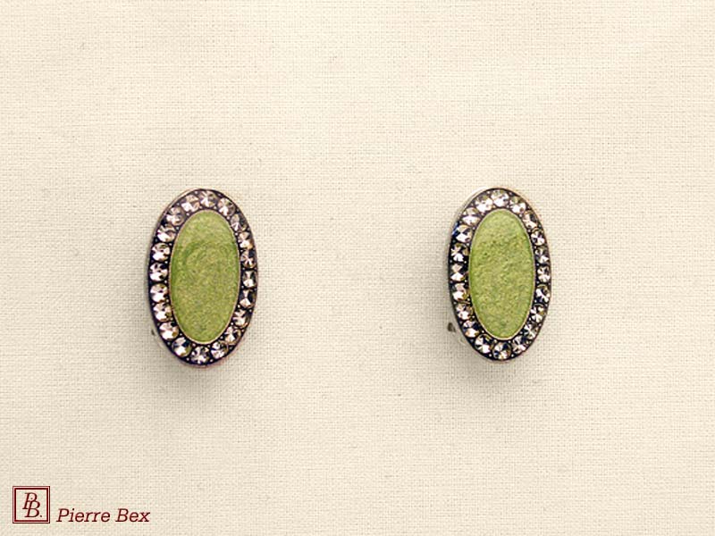 Pierre Bex Art-Deco enamel earclips 49185-04