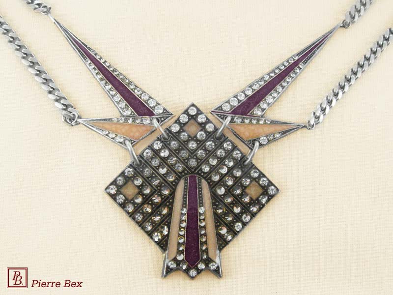 Pierre Bex Art-Deco large necklace 49254-01