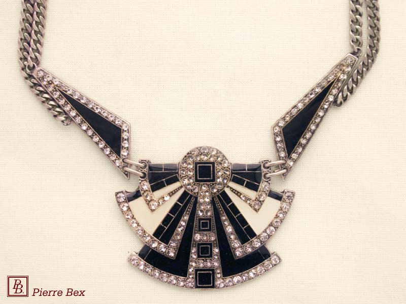 Pierre Bex Art-Deco large necklace 49254-03