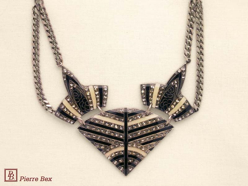 Pierre Bex Art-Deco large necklace 49254-07