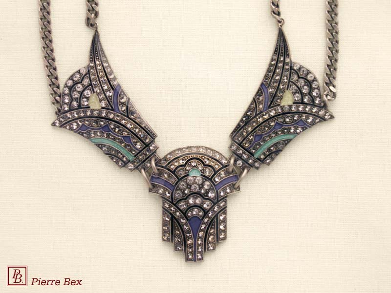 Pierre Bex Art-Deco large necklace 49254-10
