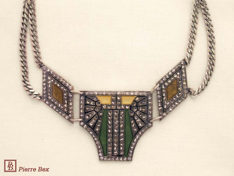 Pierre Bex Art-Deco large necklace 49254-11